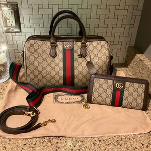 Inspired Ophidia Monogram Top Handle Bag & Wallet